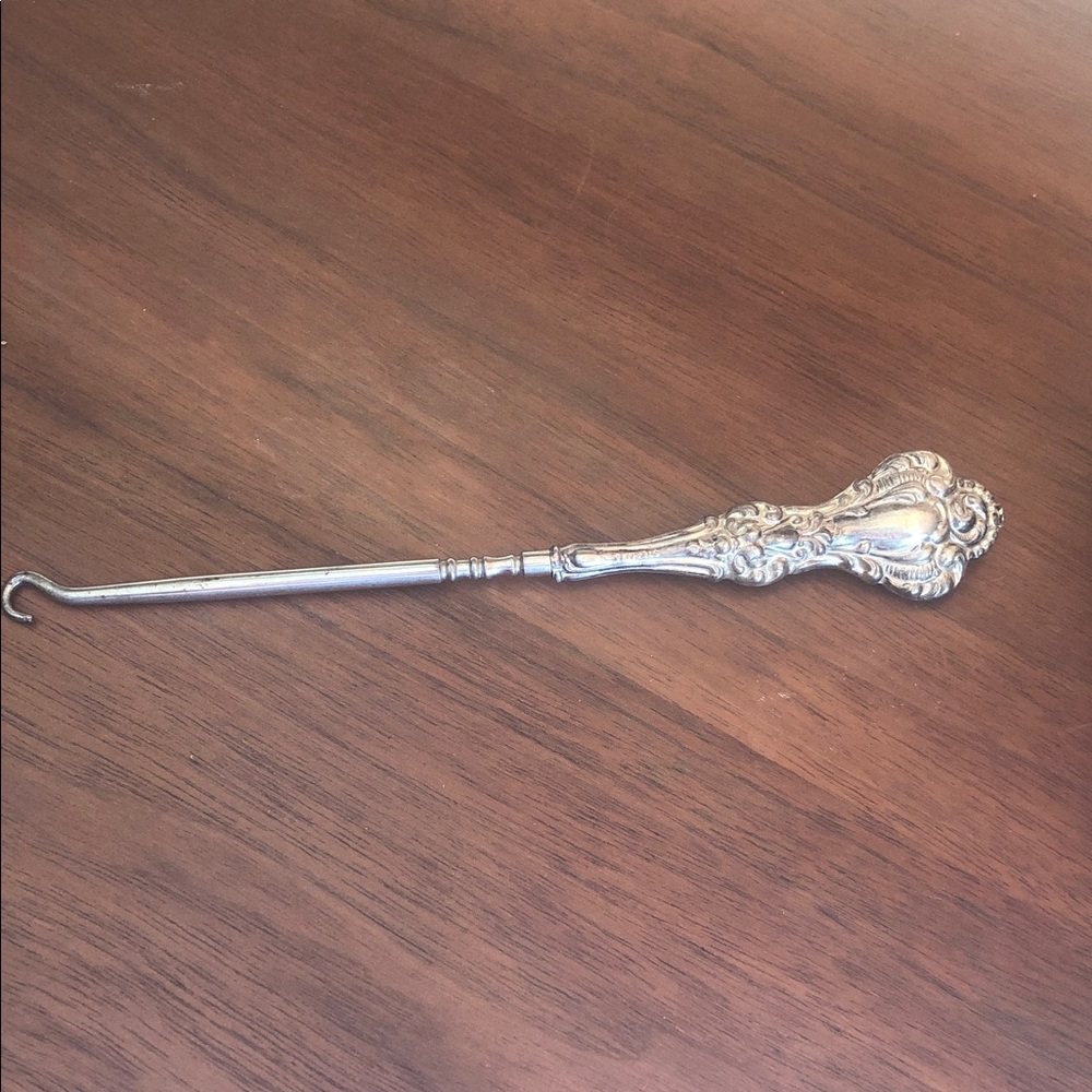 Vtg Sterling Silver Boot Hook - image 1